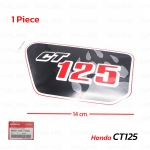 สติ๊กเกอร์ ข้างขวา "CT125" ติดรถสีแดง ของแท้ พื้นดำ 1 ชิ้น สำหรับ Honda CT125 CT-125 125cc Motorcycle Scooter ปี 2020-2022